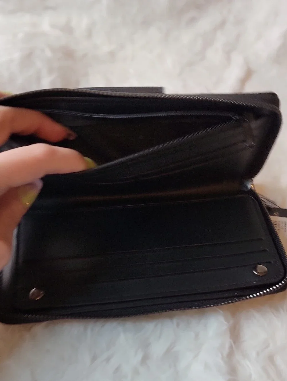 NWT Badgley Mischka Flap Wallet w/ Gunmetal Logo